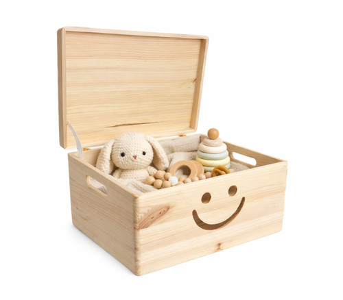 Large wooden box storage - box, chest