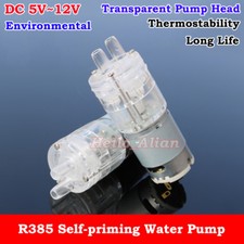DC 5V~12V 6V 9V Transparent Small Mini R385 Self-Priming Water Pump Suction Pump
