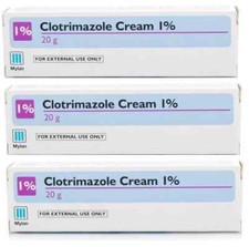 3 x Clotrimazole Cream 1% 20g - Antifungal Relief for Fungal Infections & Thrush