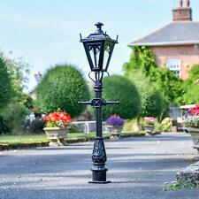 Miniature 1.5m Black Dorchester Victorian Lantern Lamp Post Set