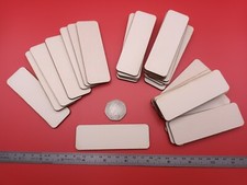 Wood RECTANGLE 9 x 3cm Craft Blank Shape 9 x 3cm PLY Wood Plaque Sign Pyrography