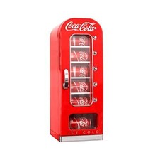 Coca-Cola Retro Vending Machine Style 10 Can Mini Fridge with Display