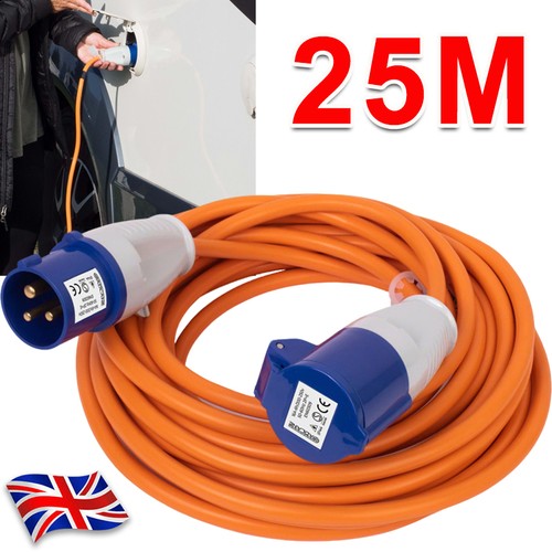 25m caravan mains - 25m, hook