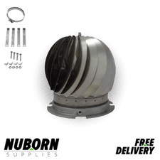 Spinning Chimney Cowl, Stainless Steel Strap Fix, Fits Ø125-250mm