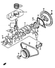 Suzuki Genuine Crankshaft Pulley Engine Parts Fits Jimny 12610-80A01-000