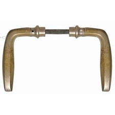 Door Handle Old Bauhaus 1930s Polygon Nickel Plated 15.6Mm 8 Pack