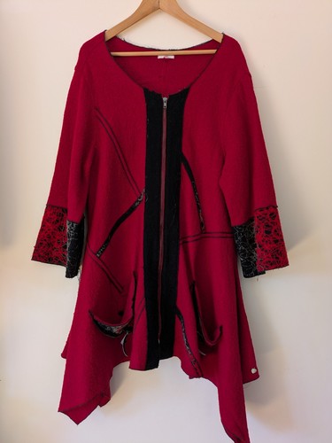 Joe browns red boiled wool - red,