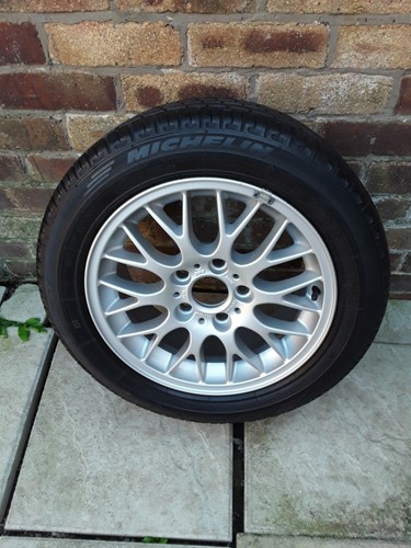 Alloy wheel with - tyre, for