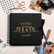 Personalised Stonehenge Keepsake Scrapbook Photo Album Foil Print