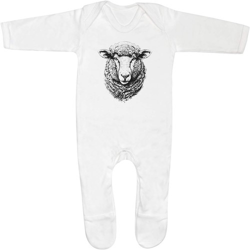 Sheep portrait baby romper - portrait',