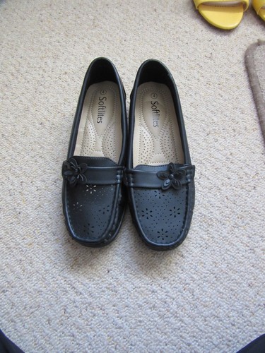 Softlites ladies black flat - ladies,