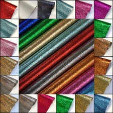 Chunky Glitter Fabric Sparkly A4 A5 Vinyl Faux Leather Craft Bag Wall Decor Bow