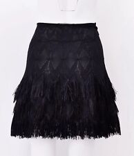 ALAIA NAVY BLUE TASSEL SKIRT