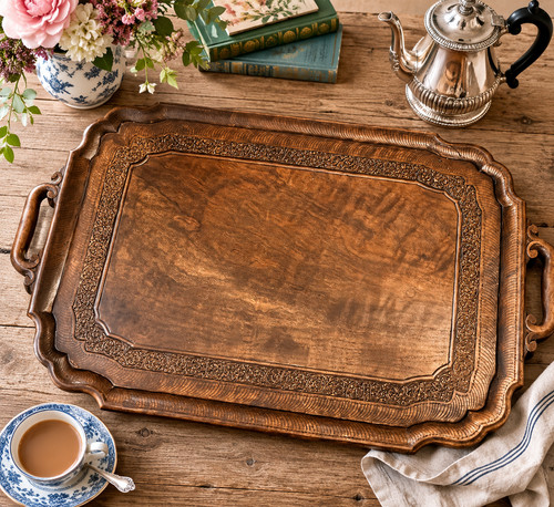 Large vintage hand carved - large,