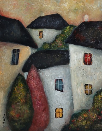 Original oil canvas old - oil,