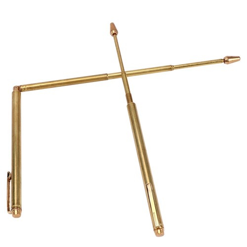 Pair brass dowsing rods - pair,
