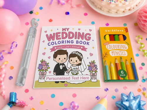 Wedding favours mini colouring