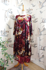 OUT OF XILE Multicoloured Velvet Butterfly Dress Size 2 UK M