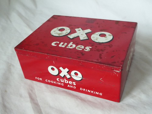 Vintage 1950 red metal oxo - vintage, 1950's