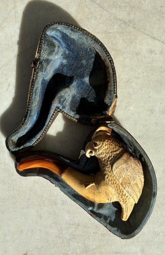 Meerschaum parrot pipe case - in,