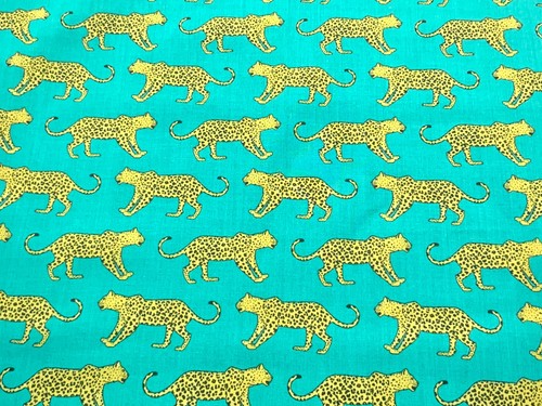 Leopard fabric polycotton - leopard,