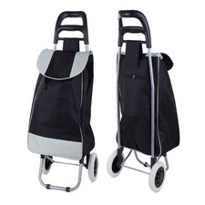 35L Shopping Trolley Large Lightweight Folding Waterproof Bag 2 Wheels Cart