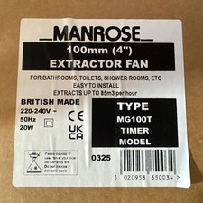 Manrose MG100T Extractor Fan