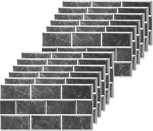 Black brick tile - stickers, for