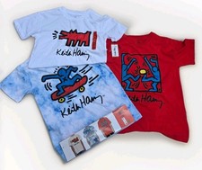 3 Pack Kids Keith Haring New York Designer Cotton T-ShirtsSize 9-10 Years