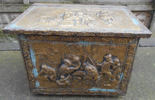 VINTAGE BRASS COAL / LOG BOX