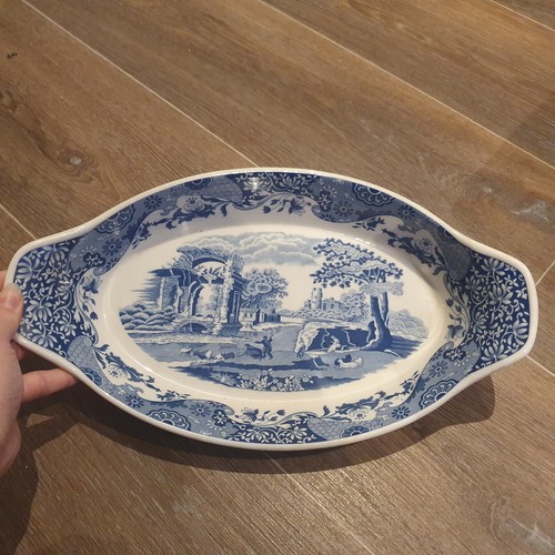 Spode oval serving dish blue - oval,
