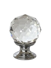 Real Crystal Glass Diamond Clear Door Furniture Cupboard Cabinet Handles Knobs