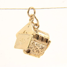 Vintage 9ct Gold Casino Charm Set Slot “One Arm Bandit” & Pocket Rockets