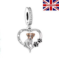 925 Silver Jack Russell Heart