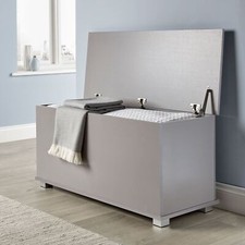 Ottoman Storage Chest Grey Toy