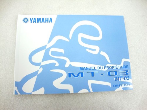 Yamaha manuel du - mt-03,