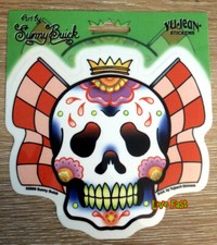 Racing skull decal sticker hot - racing,