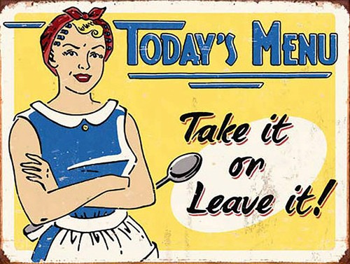 Today menu retro metal - menu,,