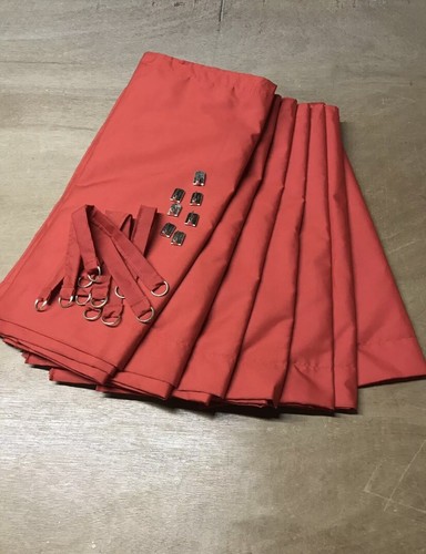 Camper van curtains red - curtains, vw