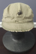 Original WW2 US Army, USMC Utility Field Cap Hat, HBT Herringbone