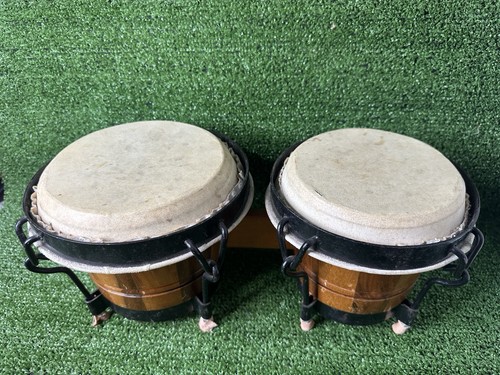 Vintage bongo drum set - drum,