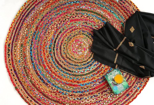 Gruhum handwoven round - handwoven, 7'ft