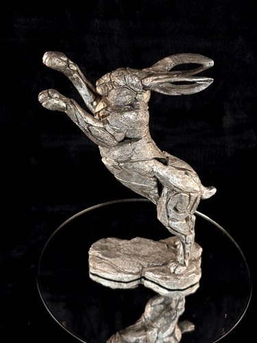 Edge sculpture metallic boxing - sculpture,