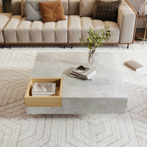 Coffee table with concrete - table,