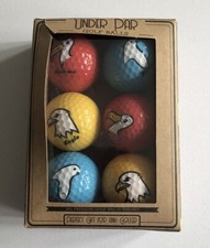 Under Par Novelty Golf Balls By The Gift Range 6 x Golf Balls Boxed Opened New