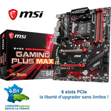 MSI B450 GAMING PLUS MAX AM4 M.2 32Gbs SATA3 6.0Gbs ATX AMD - 6 PCIe, M.2 NVMe