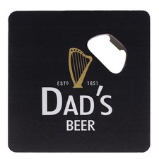 Personalised 3 in 1 Bottle Opener Beer Coaster Fridge Magnet For Him Bar Gift