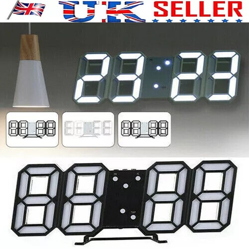 Led wall clock deco digital - 3d,