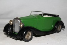 1940's Triang Minic Bentley with Opening Trunk, Green & Black, Nice Original