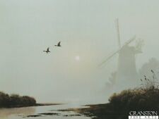 Gerald Coulson coast river windmill art print Mill in the Mist by Gerald Coulson